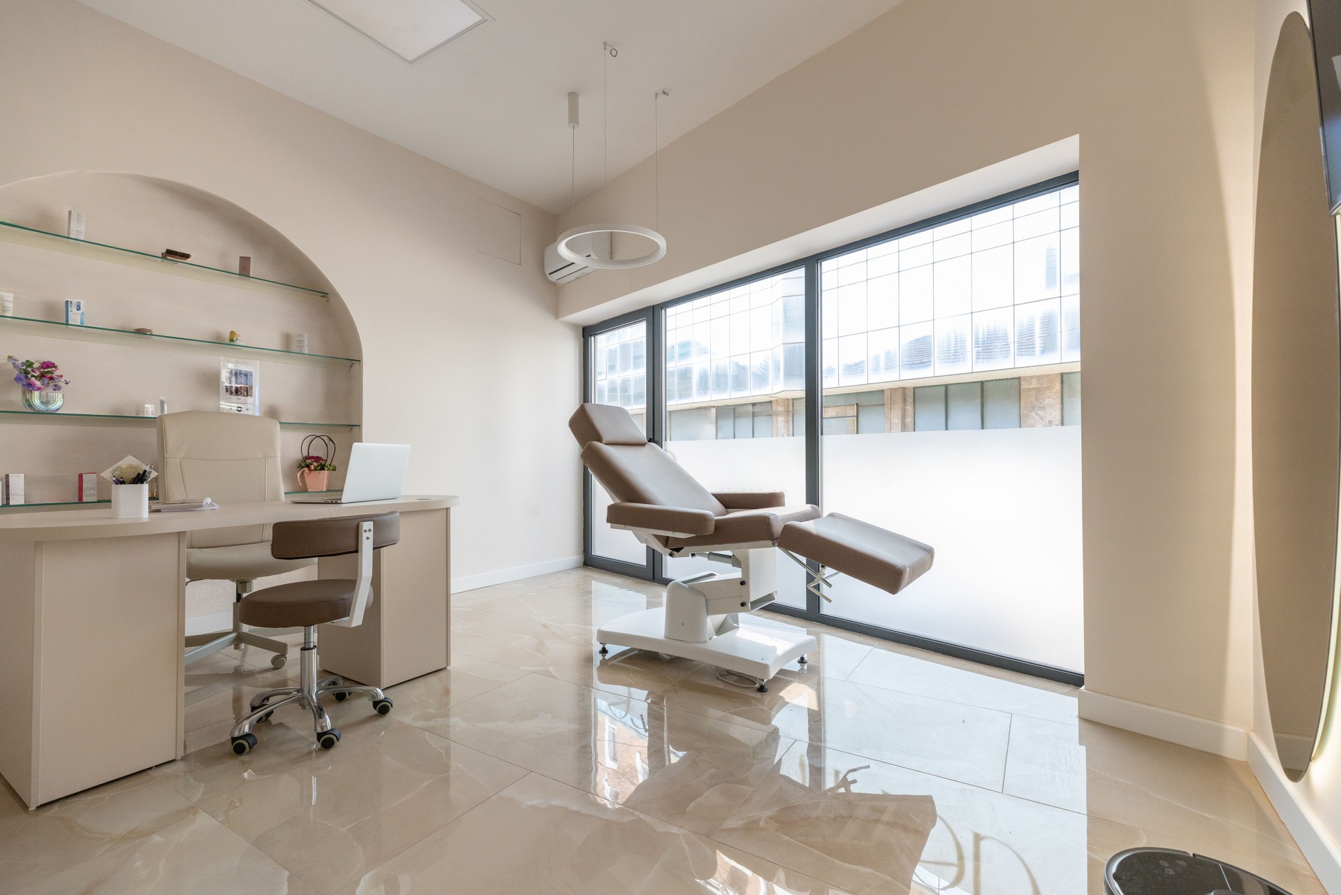 Beauty salon interior without people